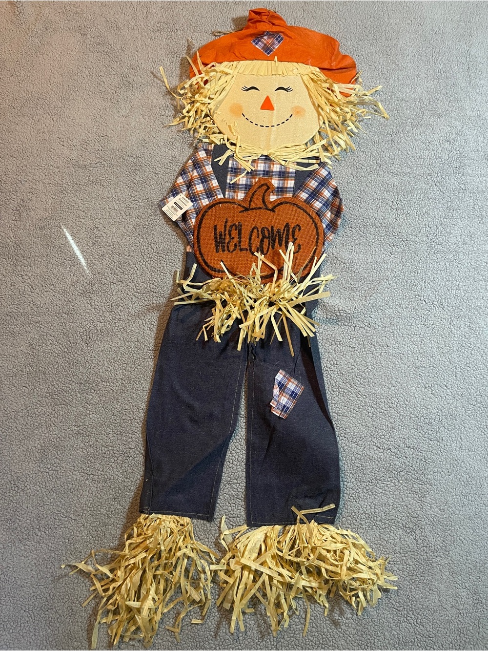 Scarecrow Welcome Door Hanger Size: 24.5" x 18" #autumn #halloween #doorhanger